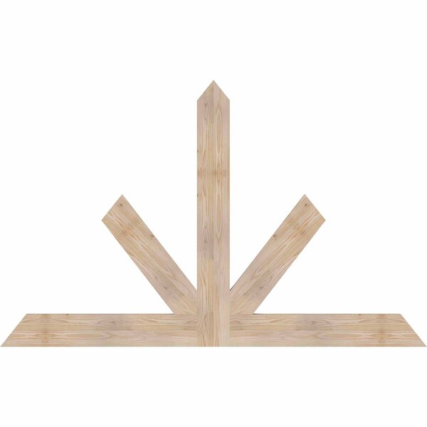 Ekena Millwork Saratoga Smooth Timber Gable Bracket, Douglas Fir, 72"W x 45"H x 1 1/2"D x 5 1/2"F, 15/12 Pitch GBW072X45X0206SAR00SDF - main